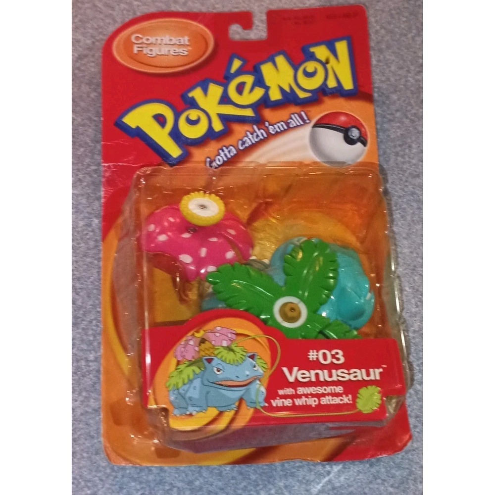 VTG 2000 Venusaur Pokemon Combat Figures #03 Action Figure Hasbro Unopened Y2K